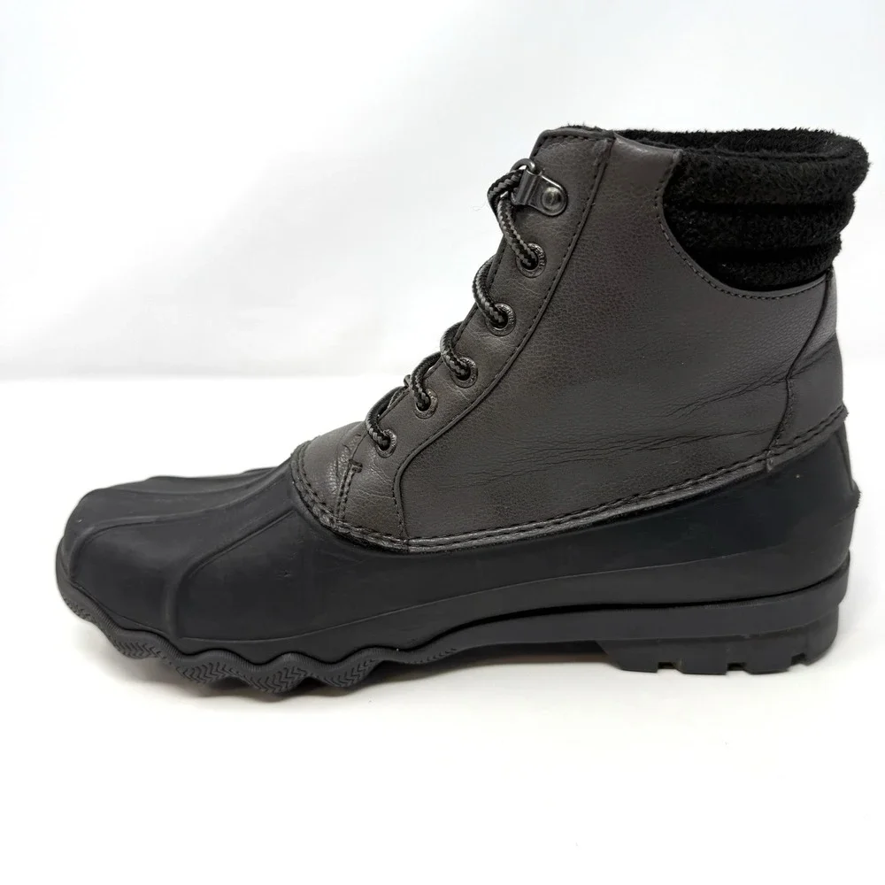 Sperry Men's‎ Avenue Duck Waterproof Boots GREY/BLACK - Size 10 Rain Snow